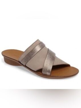 Paul Green Bayside Leather Sandals US 8 EU 5.5 Gold Metallic